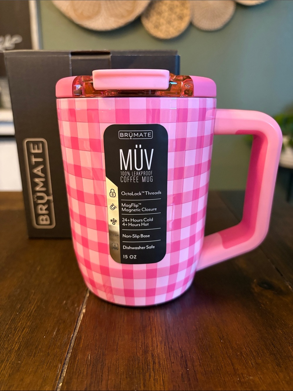 BruMate Müv 15oz in Pink Gingham! New! Limited Edition!